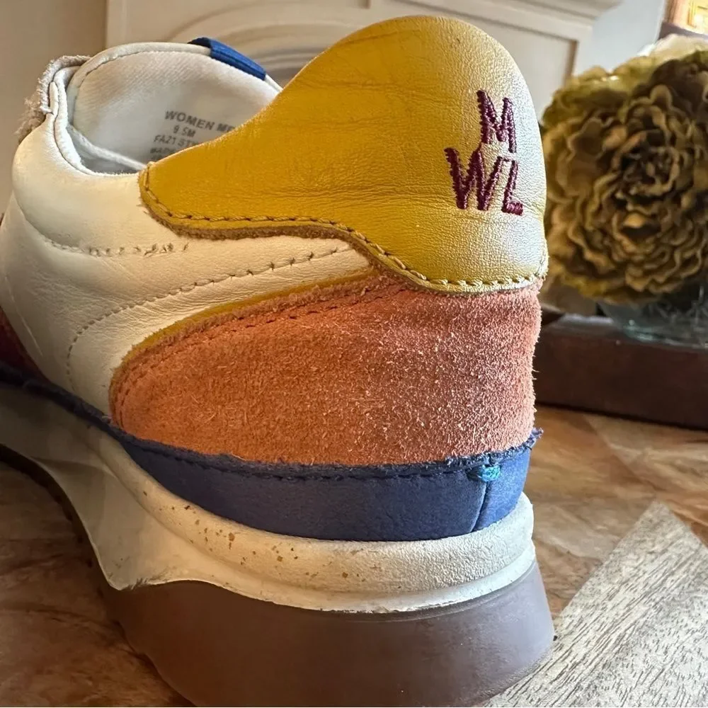 Madewell | 9.5 | MWL Kickoff Trainer Sneaker in Neutral Colorblock Leather